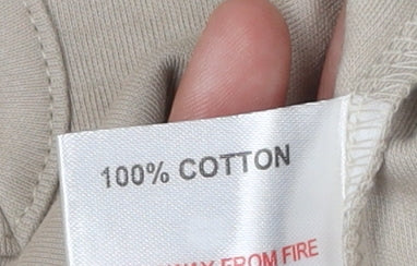 ISLE Women's Beige T-Shirt L Round Neck Casual