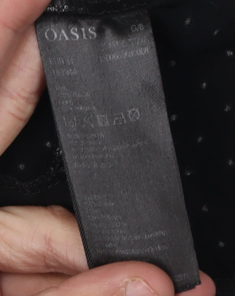 Womens UK Size 10 Oasis One-Piece Black Jumpsuit