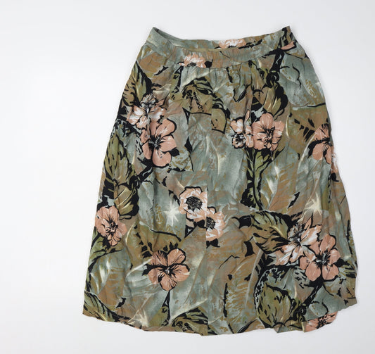 RIO Women's Multicoloured Pleated Midi Skirt Size 10