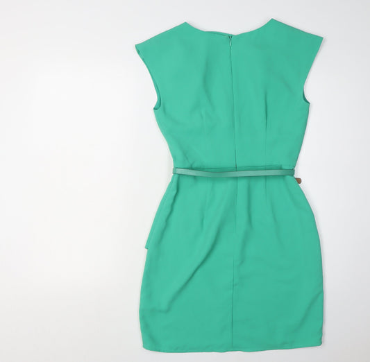 Oasis Women’s Green Sheath Dress Size 8 Sleeveless