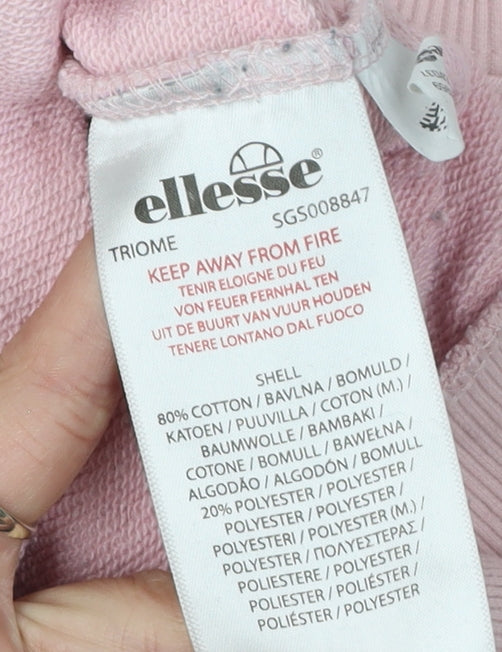 Ellesse Women's Pink Logo Pullover Sweatshirt Size 12