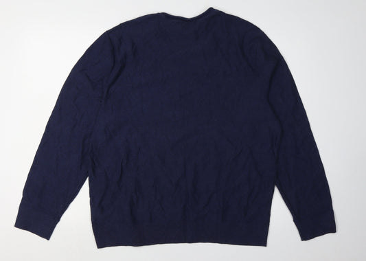 Gap Men's XL Blue Striped Pullover Jumper