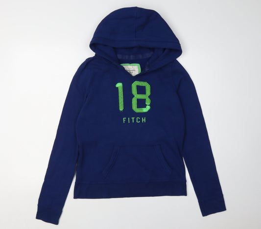 Womens UK Size M Abercrombie & Fitch Blue Pullover Hoodie