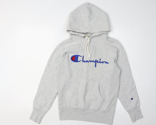 Womens UK Size XS Champion Grey Pullover Hoodie