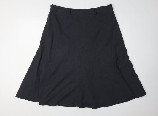 CC Women's Black A-Line Skirt, Size 16, Polyester Blend