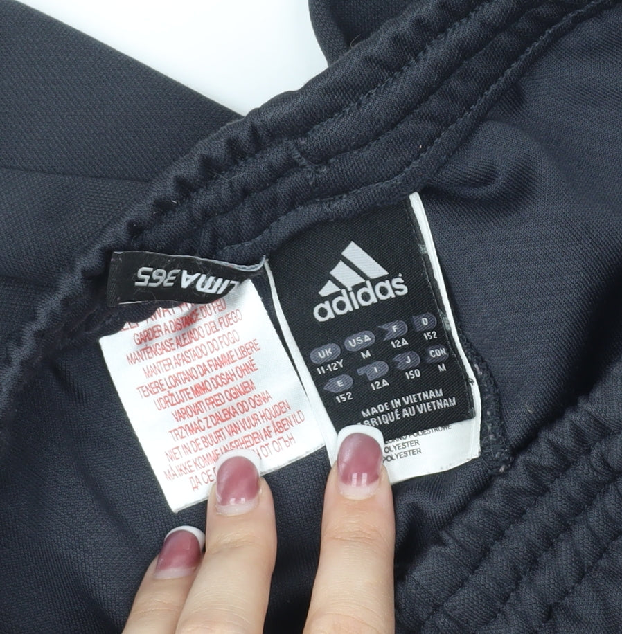 Adidas Boys Black Athletic Shorts Size 11-12 Years