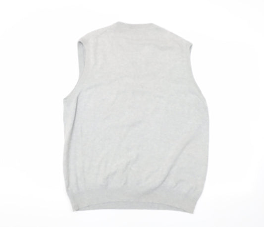 Marks and Spencer Men's Grey L Cotton Vest