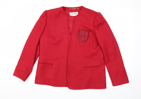 Womens UK Size 16 Windsmoor Regular Red Blazer