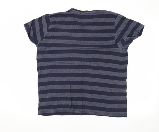 Lee Cooper Men's XL Blue Striped T-Shirt