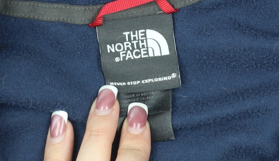 The North Face Men's Blue 1/4 Zip Fleece Sweatshirt M