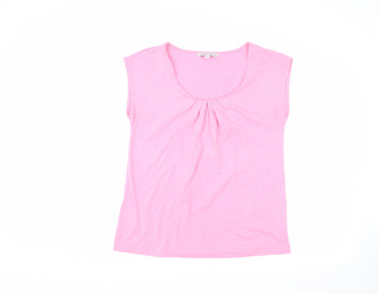 Womens UK Size 10 Crew Clothing Co. Pink Basic T-Shirt