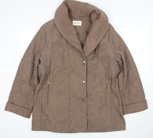 Womens UK Size 16 Eastex Brown Basic Jacket