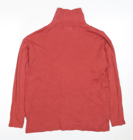 Laura Ashley Women's Red Roll Neck T-Shirt Small