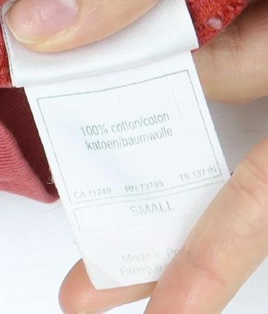 Laura Ashley Women's Red Roll Neck T-Shirt Small