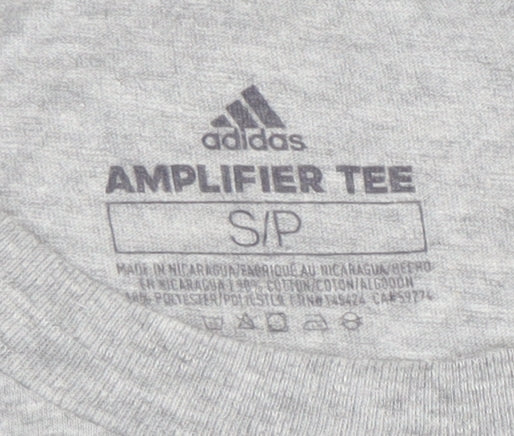 Adidas Men's Grey S T-Shirt Crew Neck