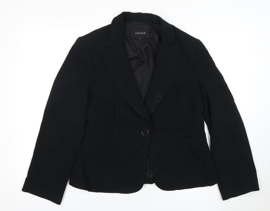 Womens UK Size 12 Jaeger Regular Black Blazer