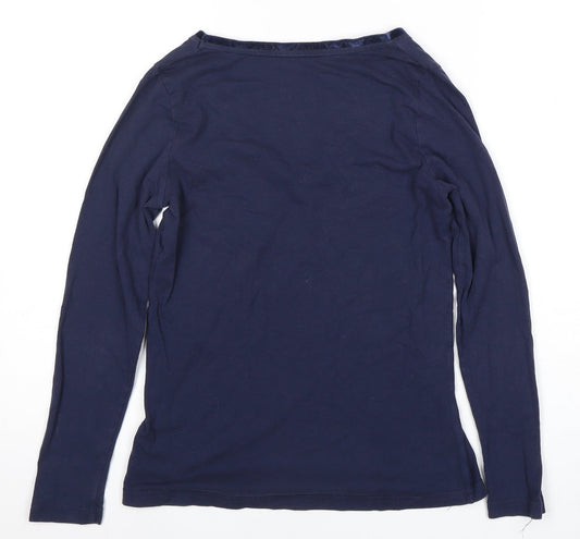 Womens UK Size 8 Joules Blue Basic T-Shirt