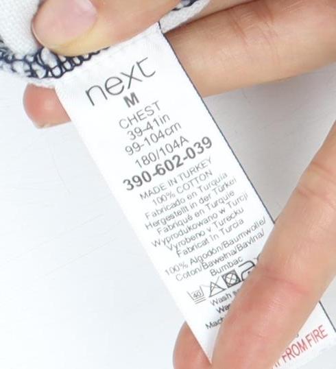 Next Men's Multicoloured Geometric Crew Neck Pullover M