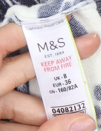 Womens UK Size 8 Marks and Spencer Ivory Cardigan Jumper