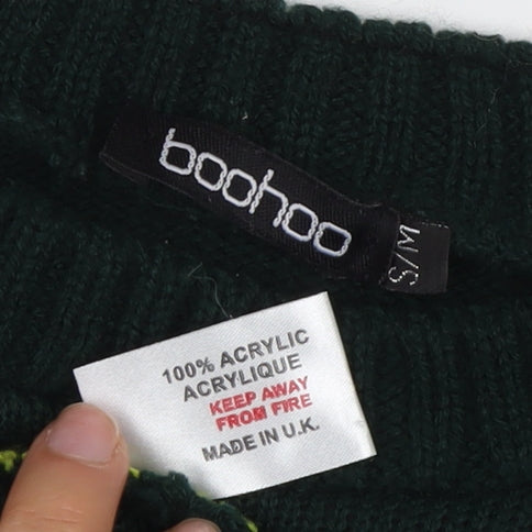 Boohoo Men's Green Christmas Pullover Jumper S