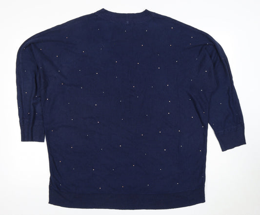 Womens UK Size 14 NEXT Blue Pullover Jumper