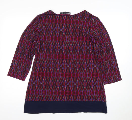 Nina Leonard Women's Geometric Blouse L