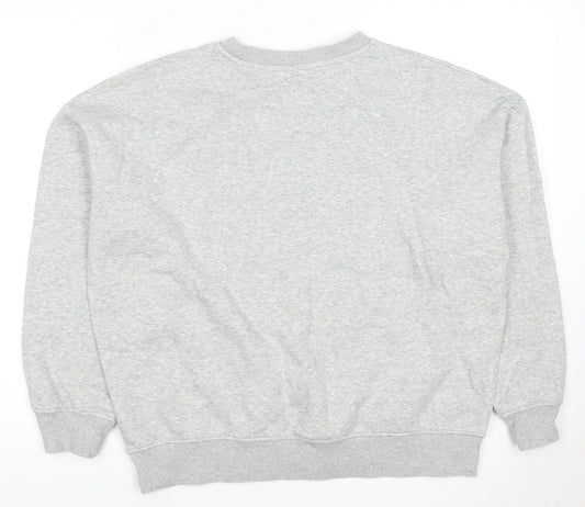 Back view of H&M Grey Christmas Cartoon Sweatshirt M