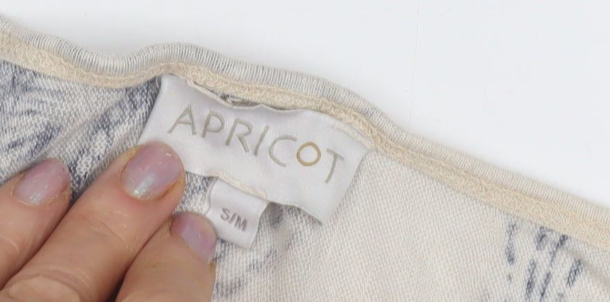 Womens UK Size S Apricot Beige Basic T-Shirt