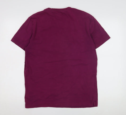 Joules Men's Purple T-Shirt, Medium, Crew Neck