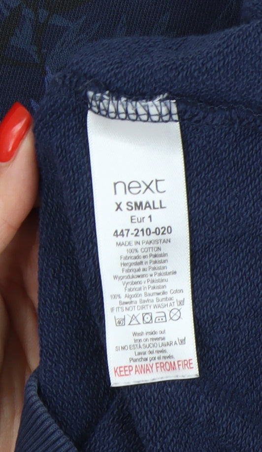 Womens UK Size XS NEXT Blue Pullover Sweatshirt