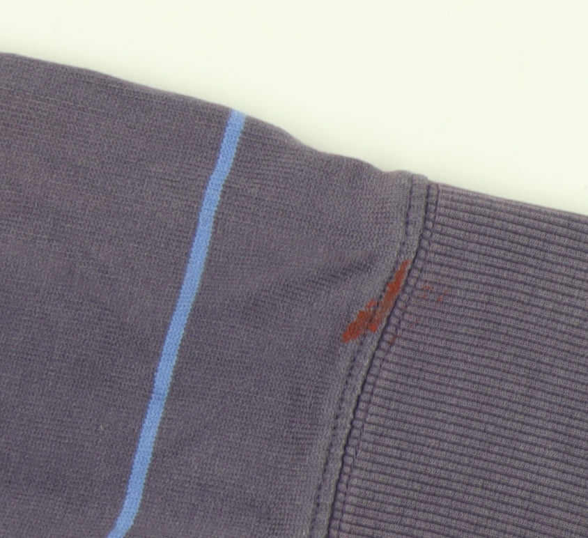 Marks and Spencer Men's XL Purple Striped Polo