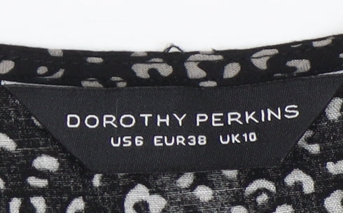 Dorothy Perkins Women's Black Long Sleeve Dress, Size 10