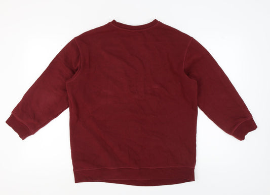 H&M Red Unisex Pullover Sweatshirt S
