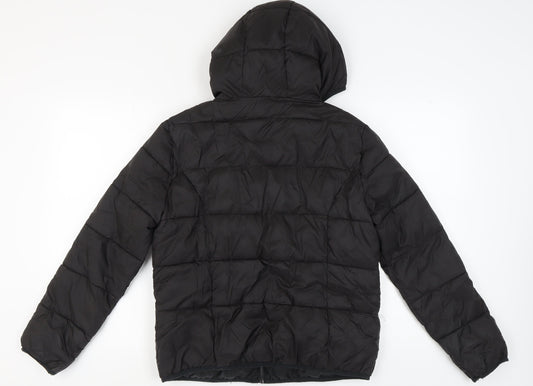 Womens UK Size 14 Miss Selfridge Black Puffer Jacket