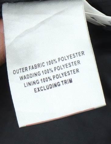 Boohoo Women's Black Puffer Jacket Size 14