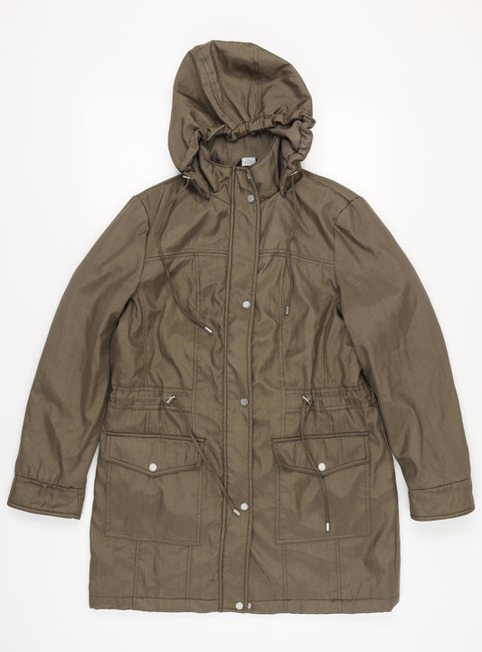 Womens UK Size 12 Classic Brown Parka Coat