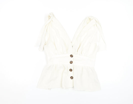 Womens UK Size 8 ASOS White Camisole Blouse