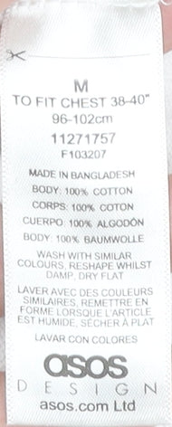 ASOS Men's White Polo Shirt, M, Short Sleeve, Casual