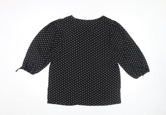 Womens UK Size 16 The Collection Debenhams Black Basic Blouse