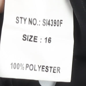 Girl In Mind Women's Black Polka Dot Belted Playsuit Size 16