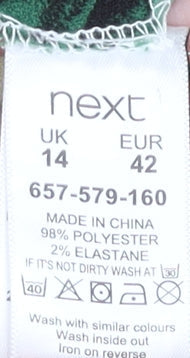 Next Women Multicoloured Floral A-Line Dress Size 14