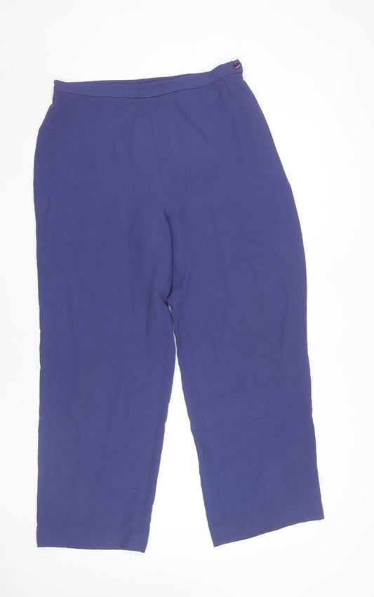 Womens UK Size 16 Richards Regular Fit Blue Trousers