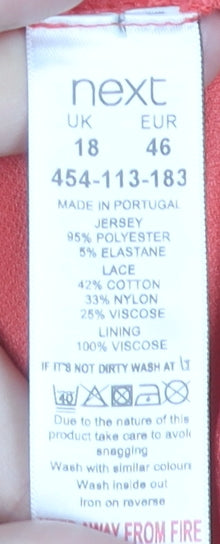 Next Women's Pink Lace Bodysuit Size 18