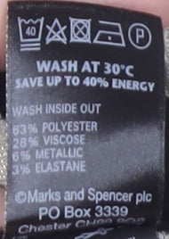 Womens UK Size 10 Marks and Spencer Black Basic T-Shirt