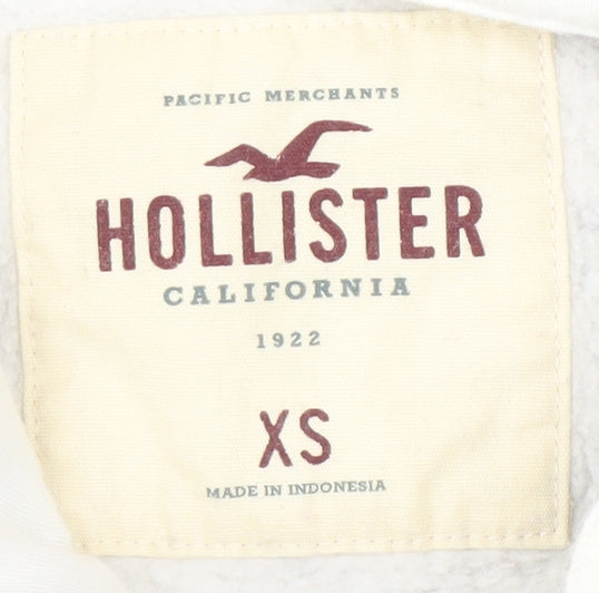 Mens UK Size XS Hollister Grey Pullover Hoodie
