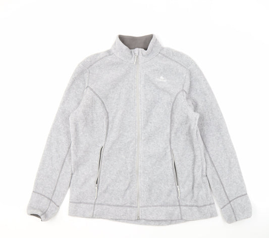 Additional front view of Decathlon Men's Grey Fleece Jacket XL