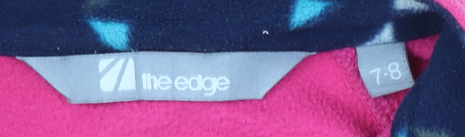 The Edge Girls Pink Fleece Sweatshirt 7-8 Years High Neck