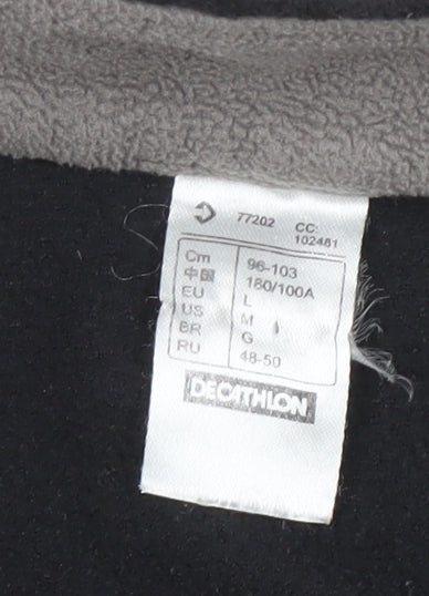 Mens UK Size L DECATHLON Black Pullover Hoodie