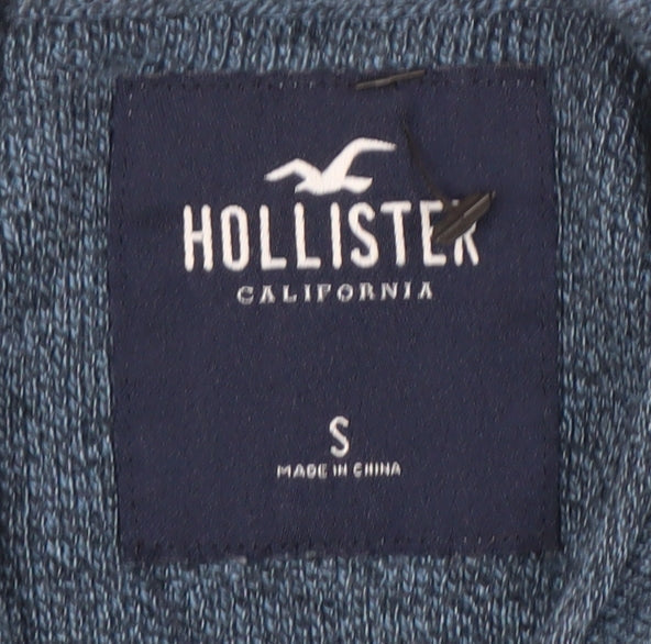 Hollister Men's Blue Crew Neck Pullover Jumper S