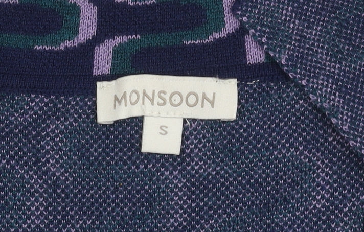 Monsoon Women's Multicoloured Geometric Knit Dress S